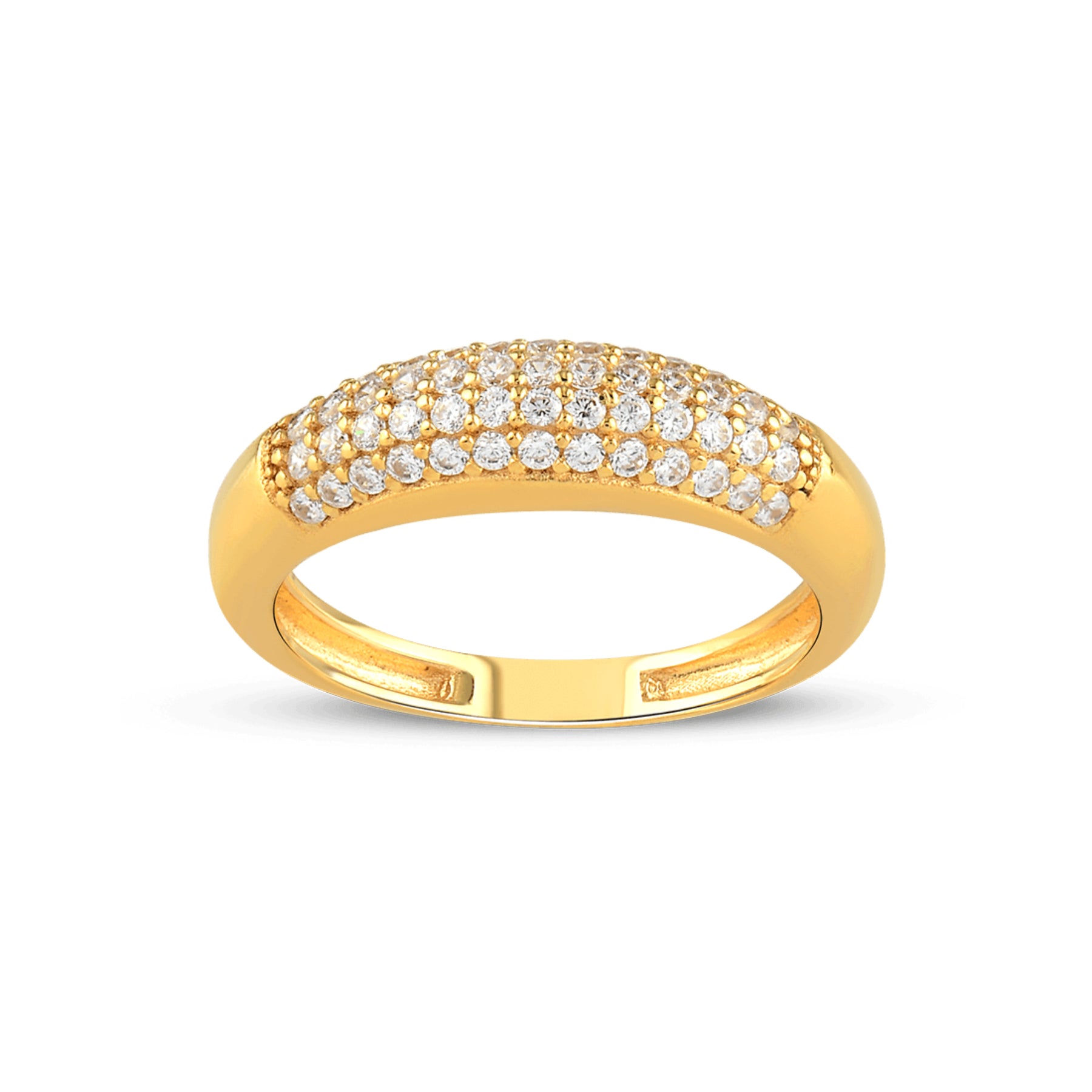 Cupola Sparkly Gold Ring
