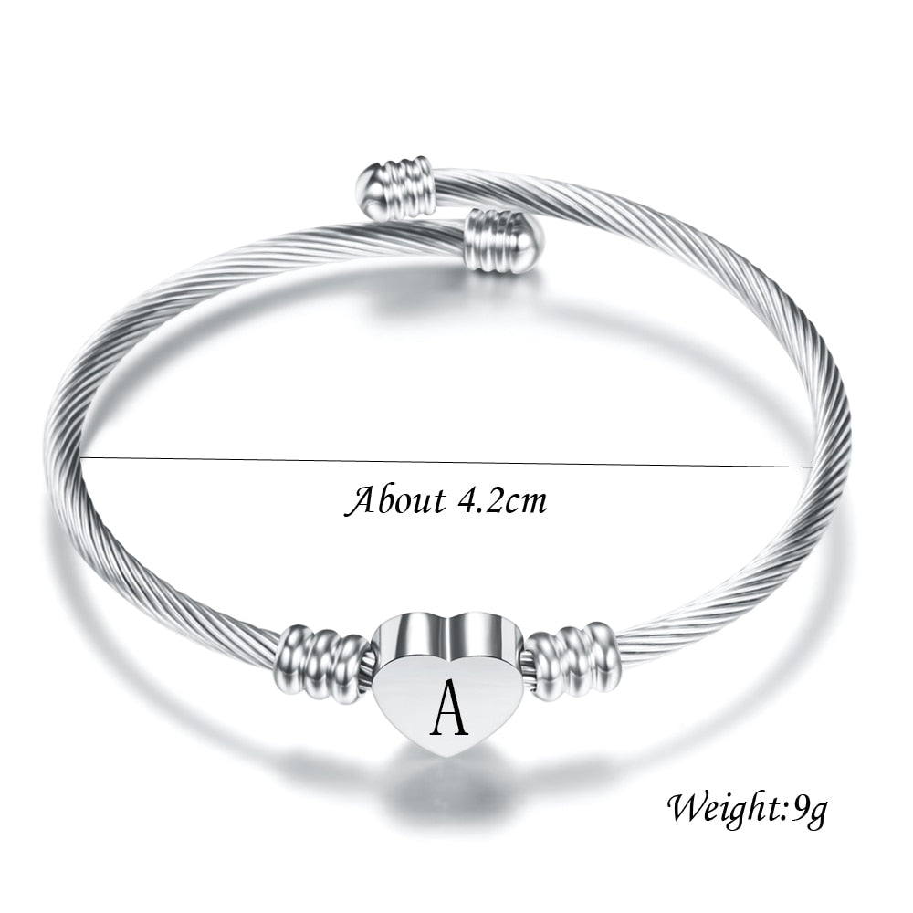 Letter Bracelet - Bangles - Pretland | Spiritual Crystals & Jewelry