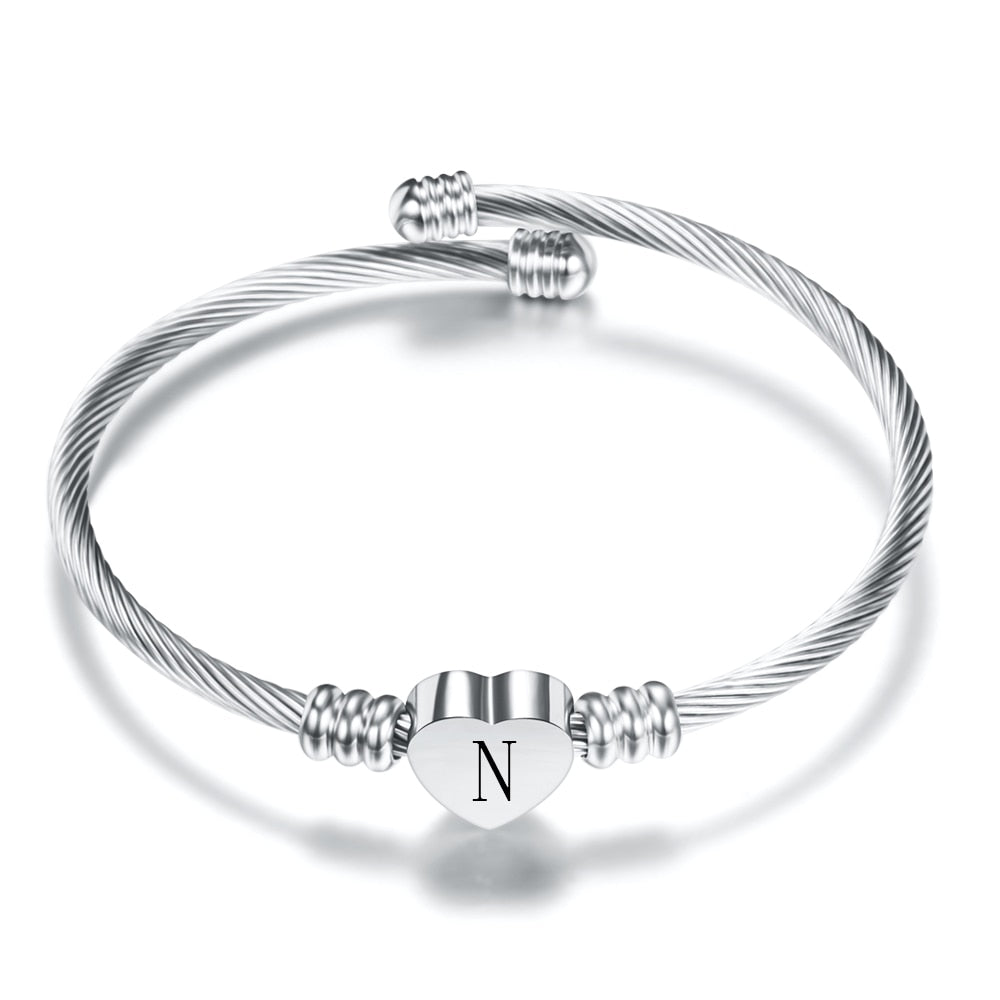 Letter Bracelet - Bangles - Pretland | Spiritual Crystals & Jewelry
