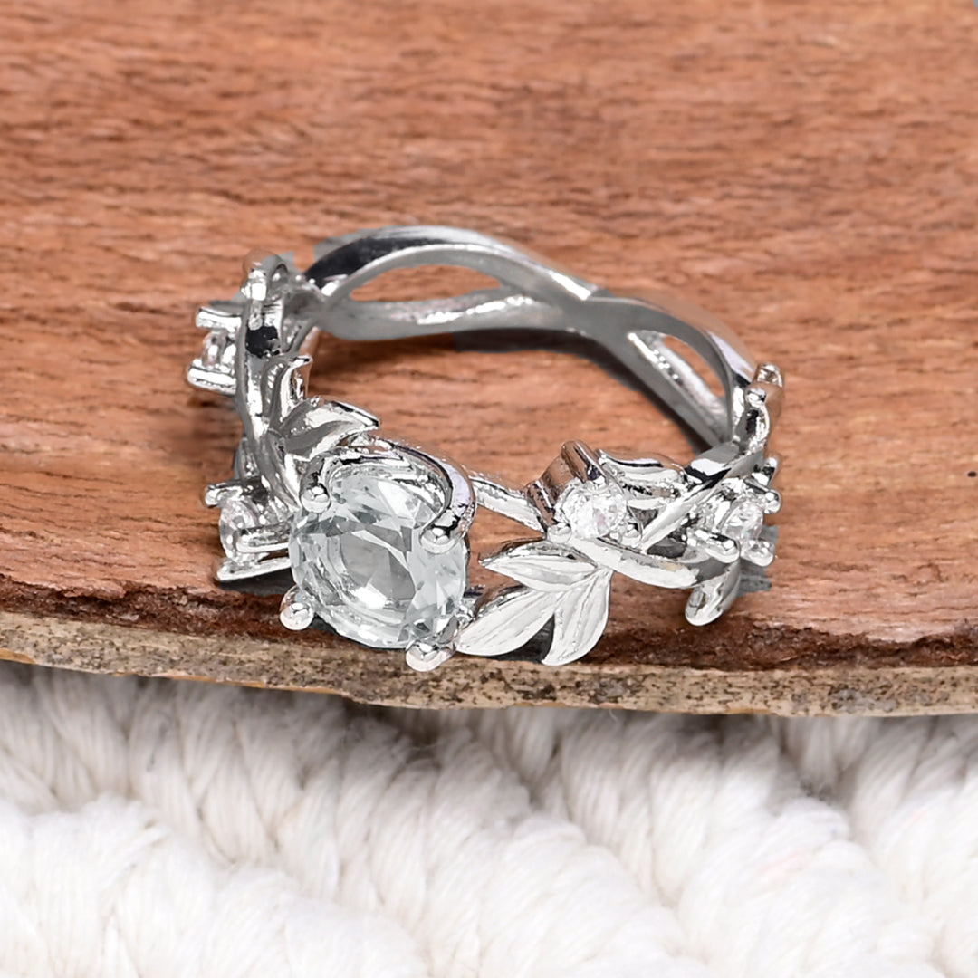 Enchanting White Flowers Rhinestone Ring - Rings - Pretland | Spiritual Crystals & Jewelry