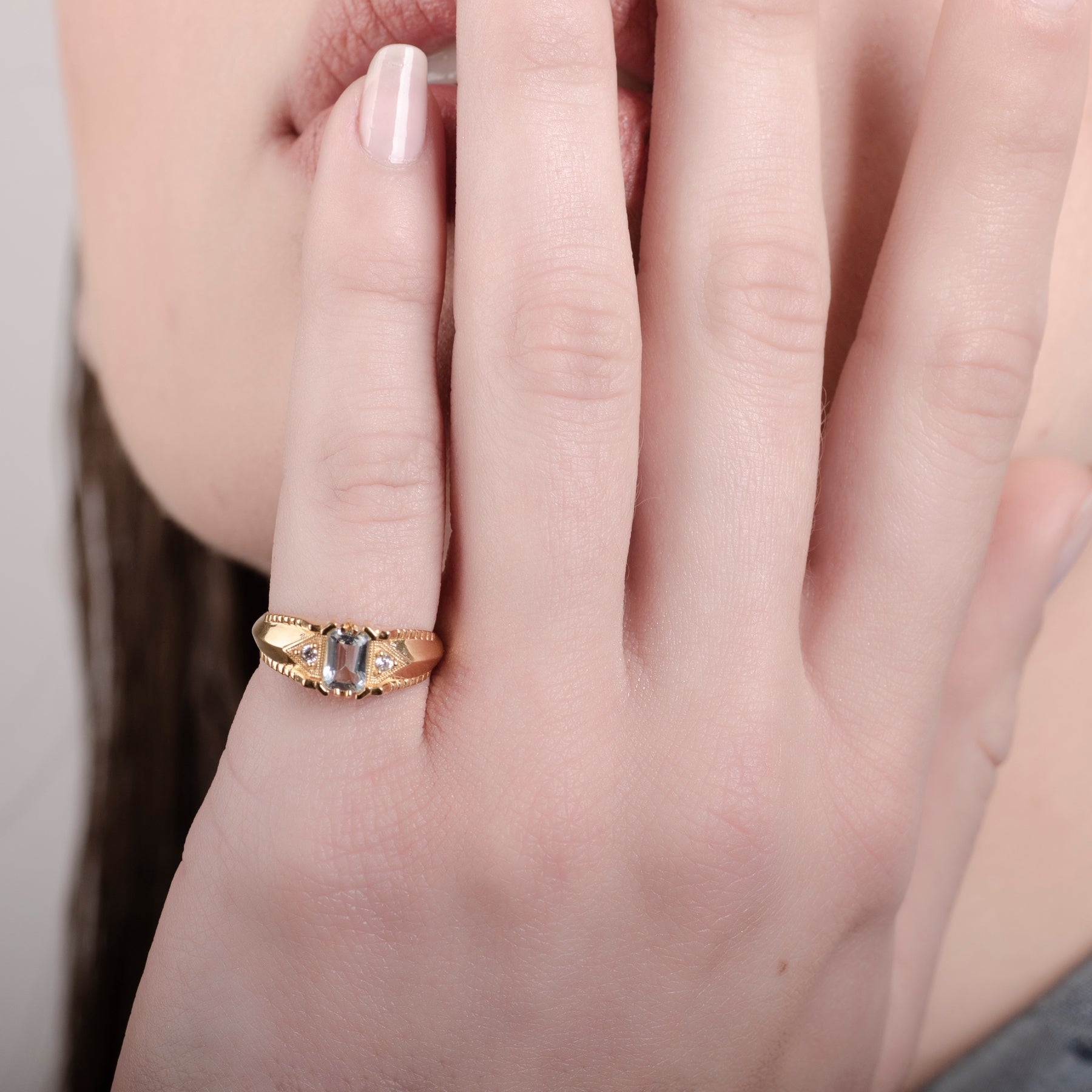 Alice Topaz 24K Gold Ring - Gold Vermeil Ring - Pretland | Spiritual Crystals & Jewelry