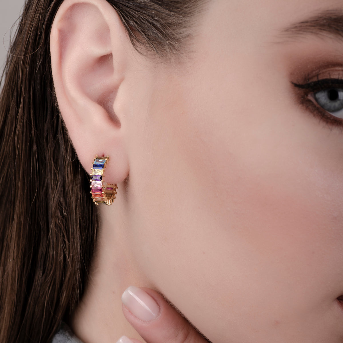 Helen Chakra 24K Gold Earrings - Gold Vermeil Earrings - Pretland | Spiritual Crystals & Jewelry