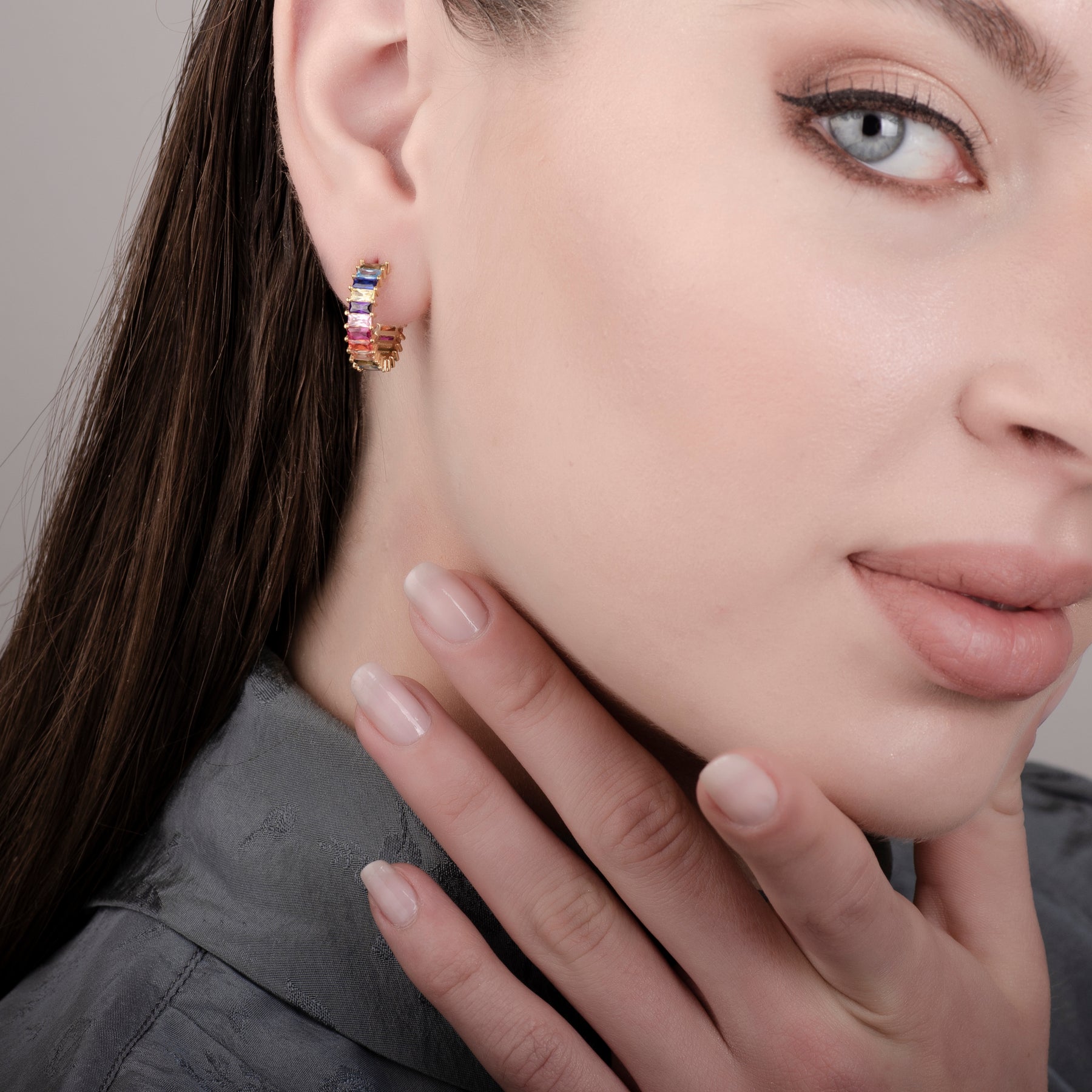 Helen Chakra 24K Gold Earrings - Gold Vermeil Earrings - Pretland | Spiritual Crystals & Jewelry