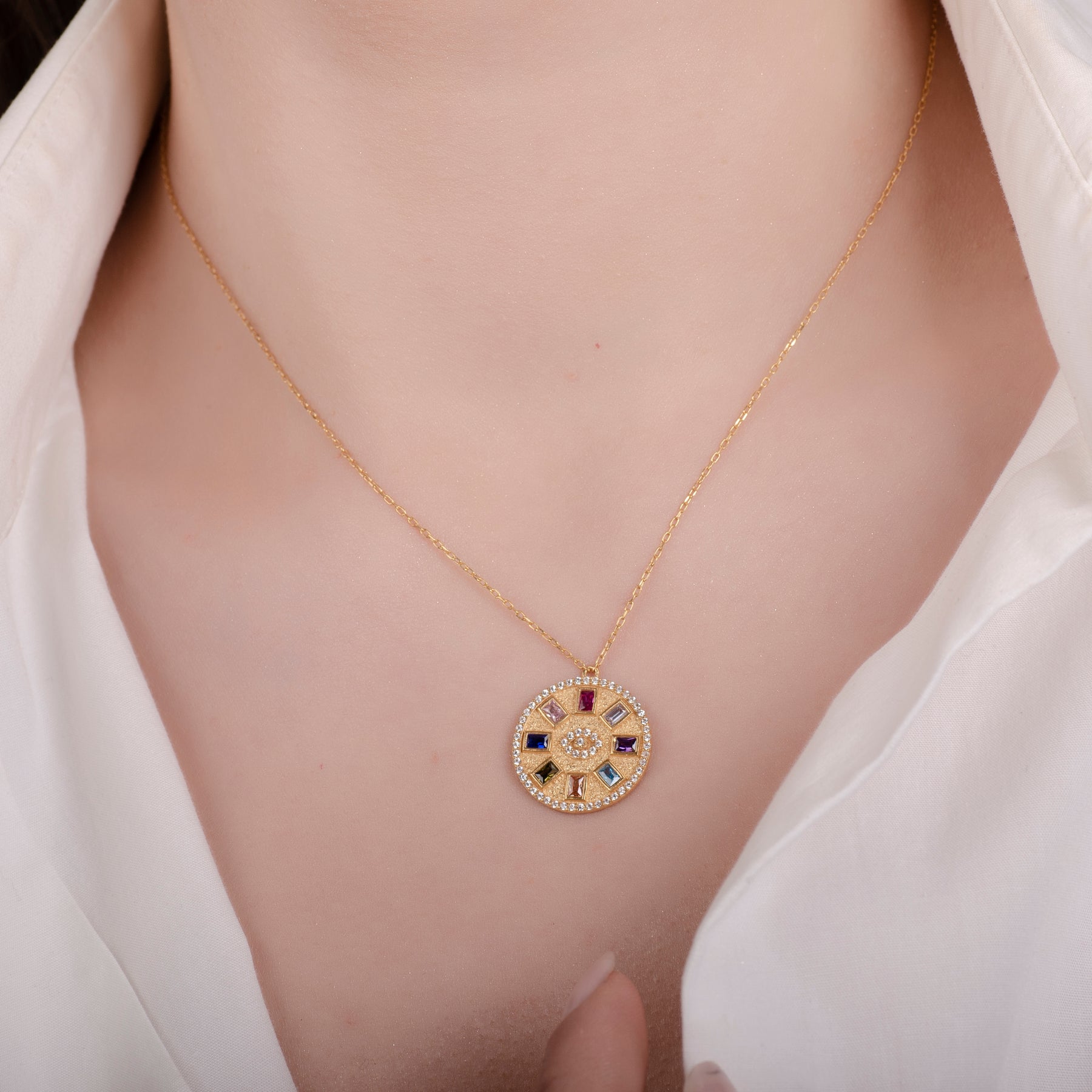 Talisman Chakra 24K Gold Necklace - Gold Vermeil Necklace - Pretland | Spiritual Crystals & Jewelry