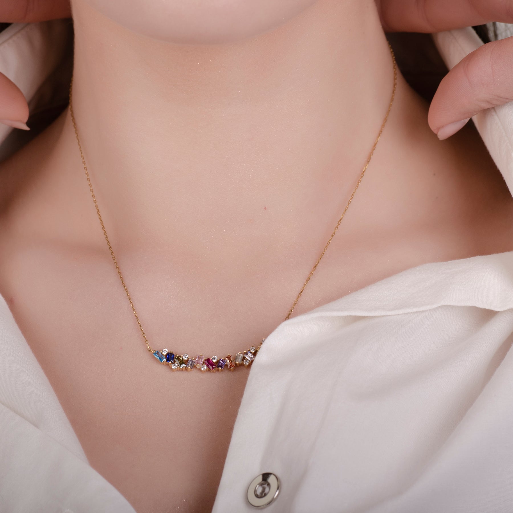Helen Chakra 24K Gold Necklace - Gold Vermeil Necklace - Pretland | Spiritual Crystals & Jewelry