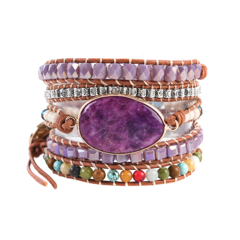 Purple Jade Protection Bracelet - Bracelets - Pretland | Spiritual Crystals & Jewelry