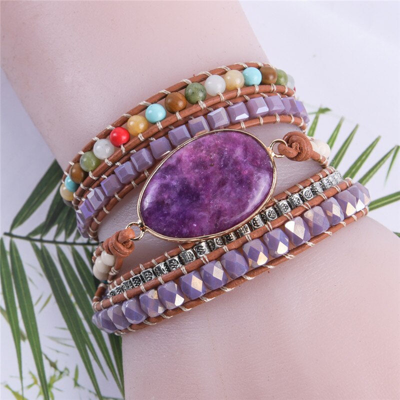 Purple Jade Protection Bracelet - Bracelets - Pretland | Spiritual Crystals & Jewelry