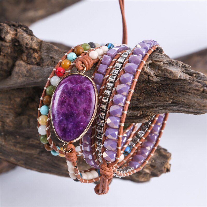 Purple Jade Protection Bracelet - Bracelets - Pretland | Spiritual Crystals & Jewelry