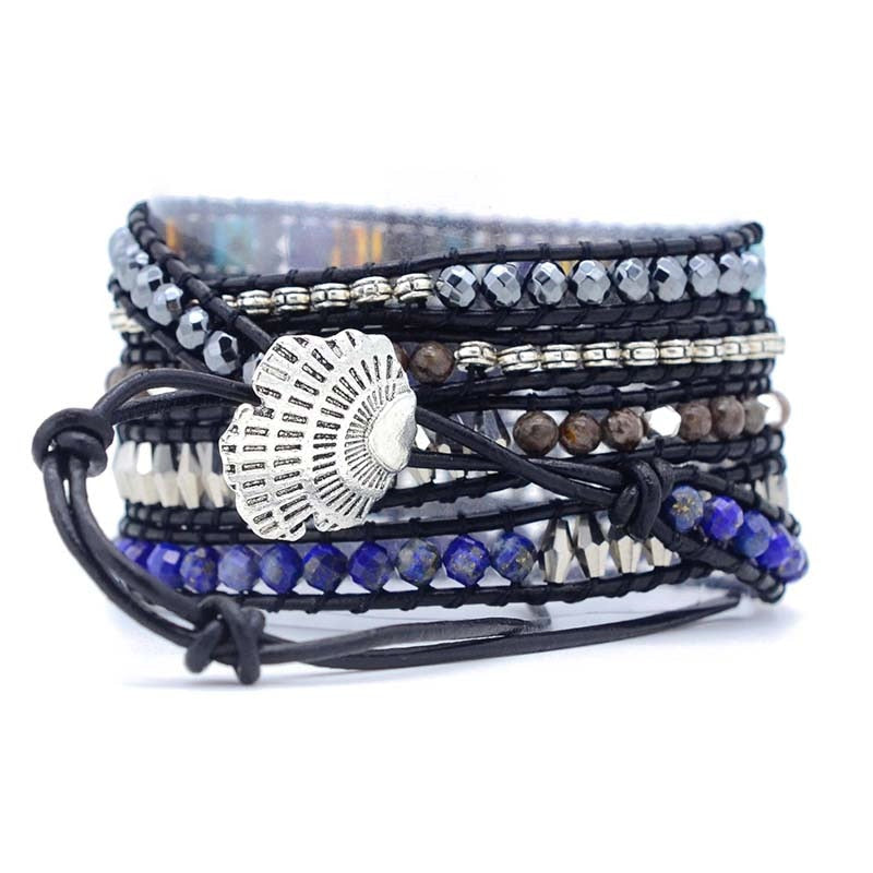 Luminous Lapis Protection Bracelet - Wrap Bracelets - Pretland | Spiritual Crystals & Jewelry