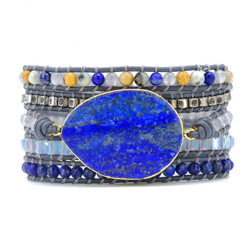 Ocean Desire Lapis Lazuli Bracelet - Wrap Bracelets - Pretland | Spiritual Crystals & Jewelry