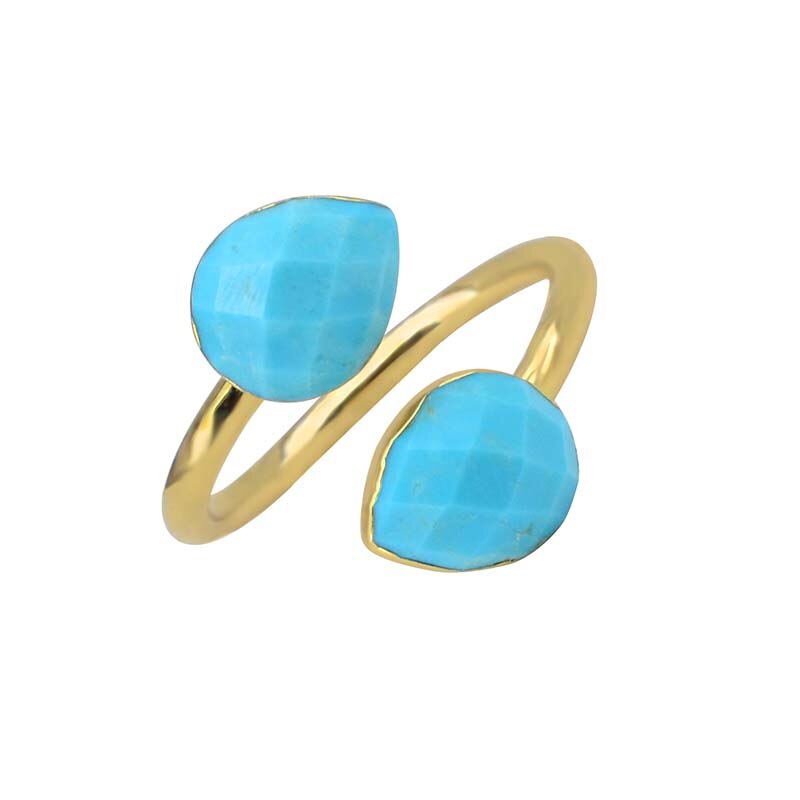 Spiritual Turquoise Drop Ring - Rings - Pretland | Spiritual Crystals & Jewelry