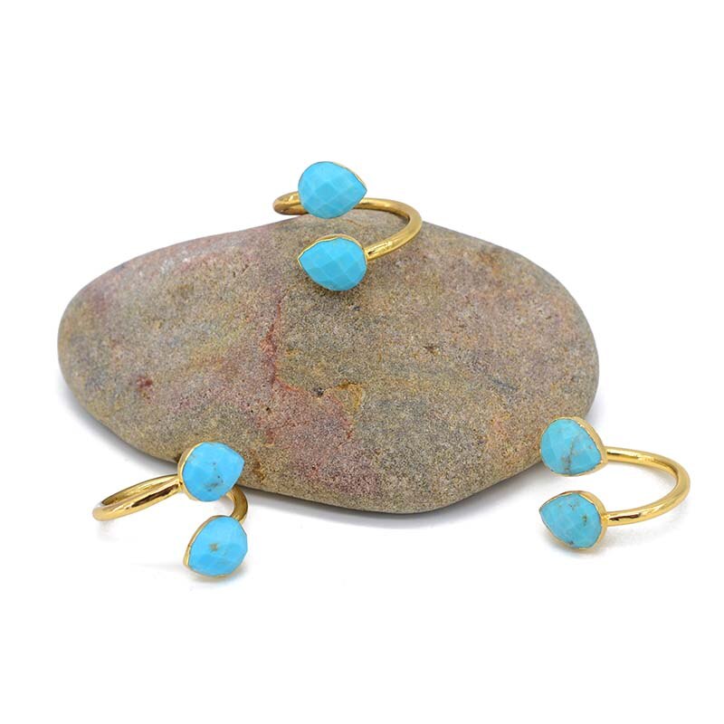 Spiritual Turquoise Drop Ring - Rings - Pretland | Spiritual Crystals & Jewelry