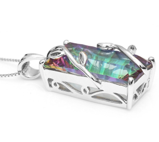 Rainbow Amethyst Sterling Silver Necklace - Necklaces - Pretland | Spiritual Crystals & Jewelry