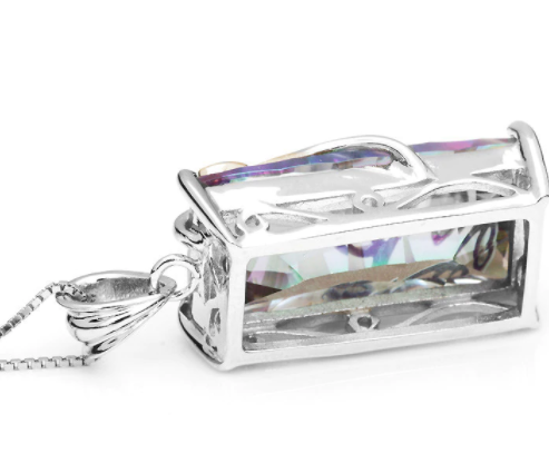 Rainbow Amethyst Sterling Silver Necklace - Necklaces - Pretland | Spiritual Crystals & Jewelry