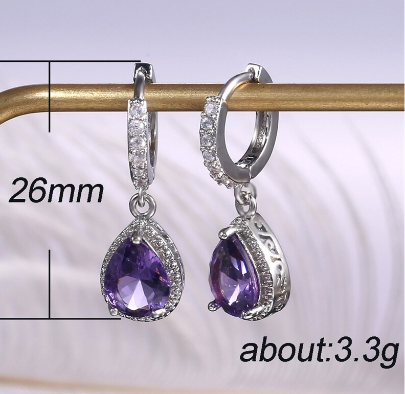 Spiritual Amethyst Drop Earrings - Earrings - Pretland | Spiritual Crystals & Jewelry