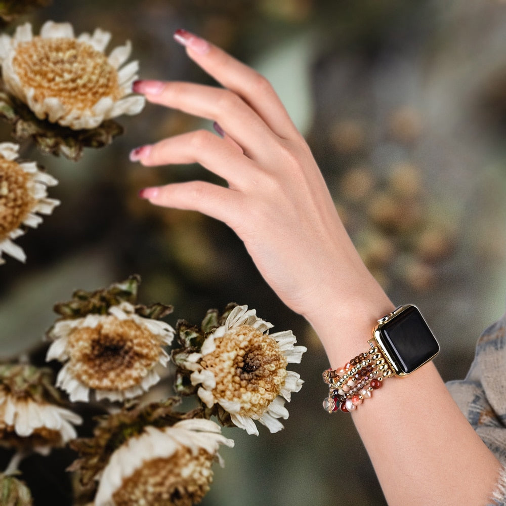 Retro Hematite Elastic Watch Strap - Watch Straps - Pretland | Spiritual Crystals & Jewelry