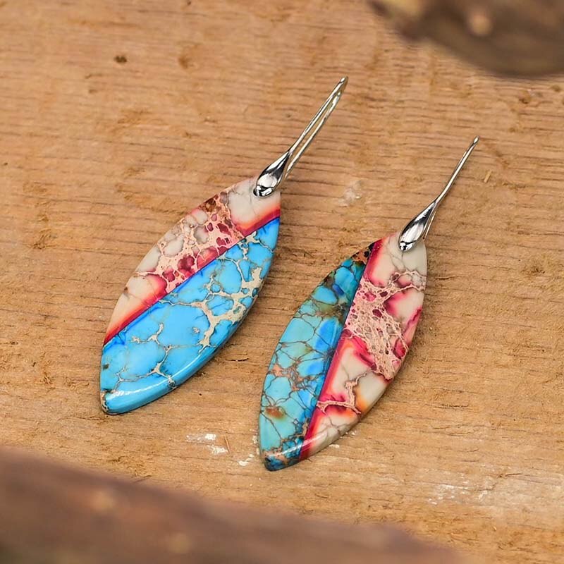 Elegant Red Leaf Emperor Earrings - Drop Earrings - Pretland | Spiritual Crystals & Jewelry