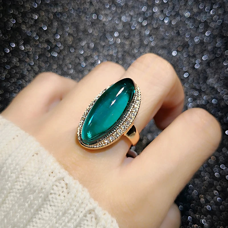 Retro Green Ring