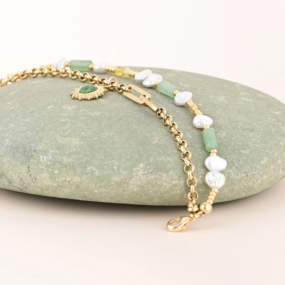 Chic Natural Green Aventurine Bracelet