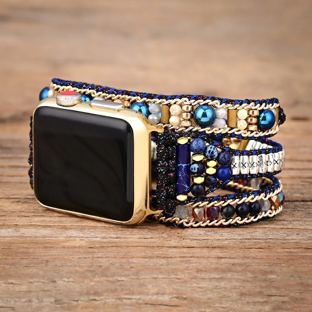 Retro Blue Sandstone Apple Watch Strap