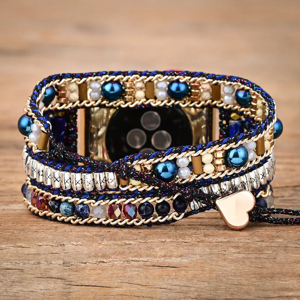 Retro Blue Sandstone Apple Watch Strap