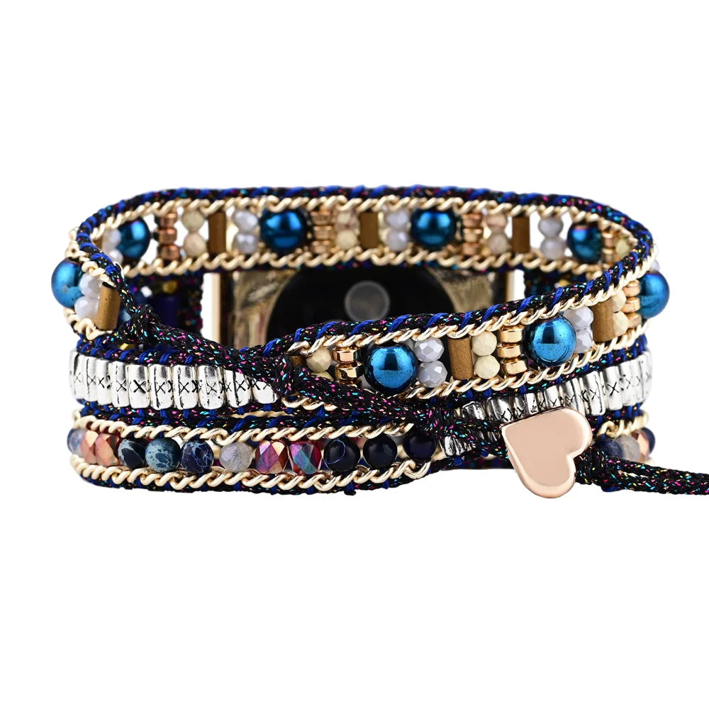 Retro Blue Sandstone Apple Watch Strap
