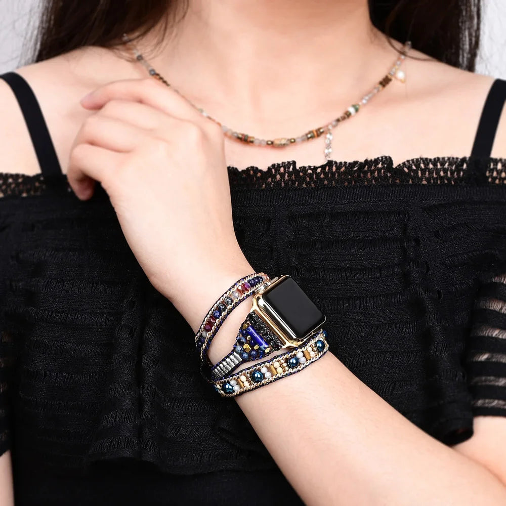 Retro Blue Sandstone Apple Watch Strap