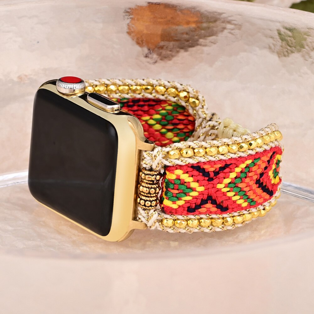 Boho Style Woven Smart Watch Strap - Watch Straps - Pretland | Spiritual Crystals & Jewelry