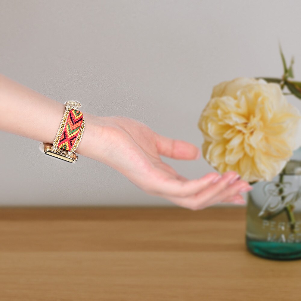Boho Style Woven Smart Watch Strap - Watch Straps - Pretland | Spiritual Crystals & Jewelry
