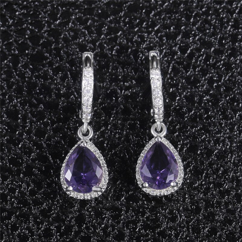 Spiritual Amethyst Drop Earrings - Earrings - Pretland | Spiritual Crystals & Jewelry