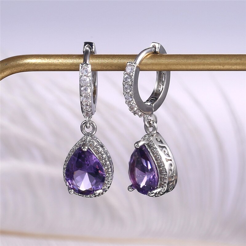 Spiritual Amethyst Drop Earrings - Earrings - Pretland | Spiritual Crystals & Jewelry