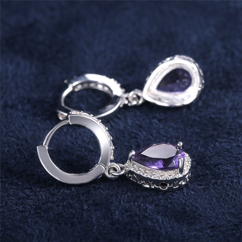 Spiritual Amethyst Drop Earrings - Earrings - Pretland | Spiritual Crystals & Jewelry