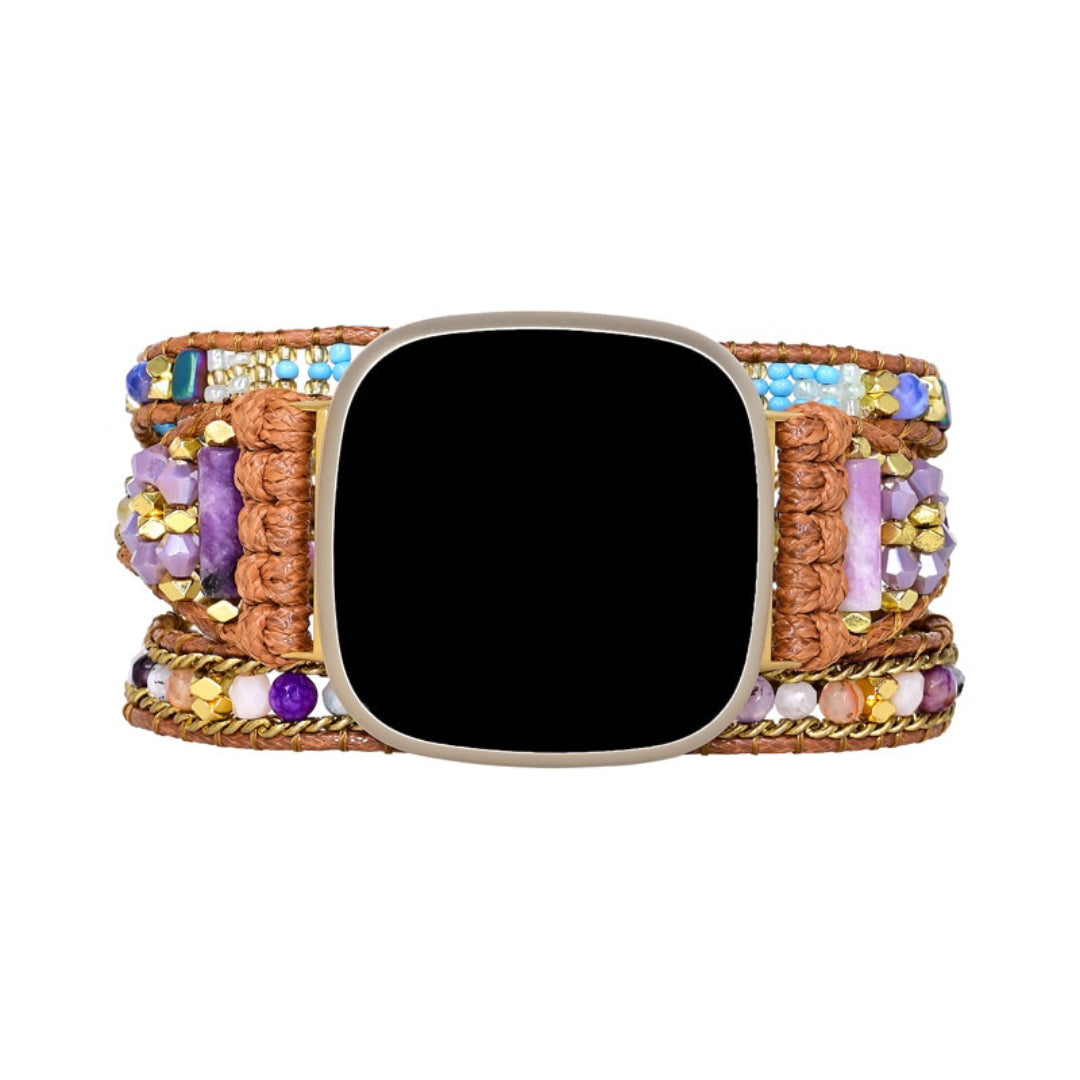 Ethnic Purple Jasper Fitbit Watch Strap - Fitbit Watch Straps - Pretland | Spiritual Crystals & Jewelry