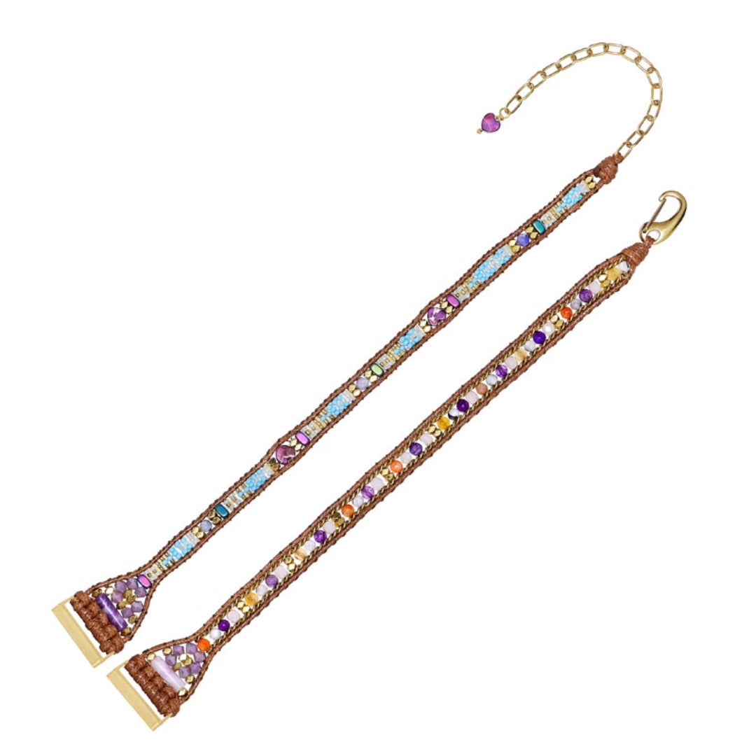 Ethnic Purple Jasper Fitbit Watch Strap - Fitbit Watch Straps - Pretland | Spiritual Crystals & Jewelry