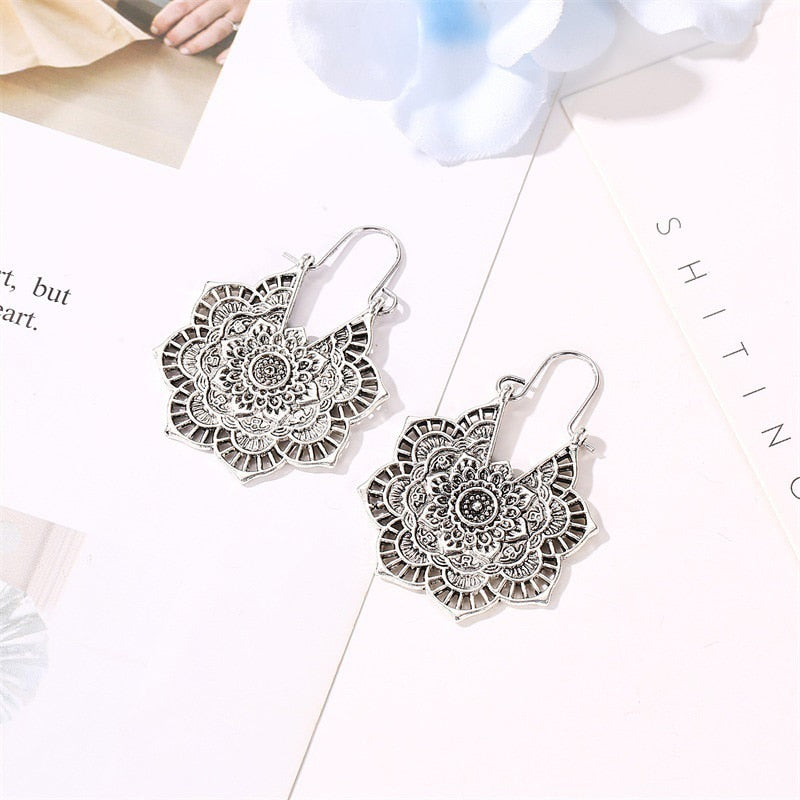 Spiritual Mandala Earrings - Earrings - Pretland | Spiritual Crystals & Jewelry