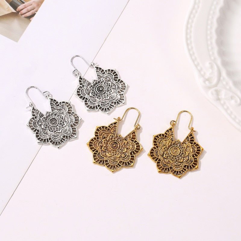 Spiritual Mandala Earrings - Earrings - Pretland | Spiritual Crystals & Jewelry