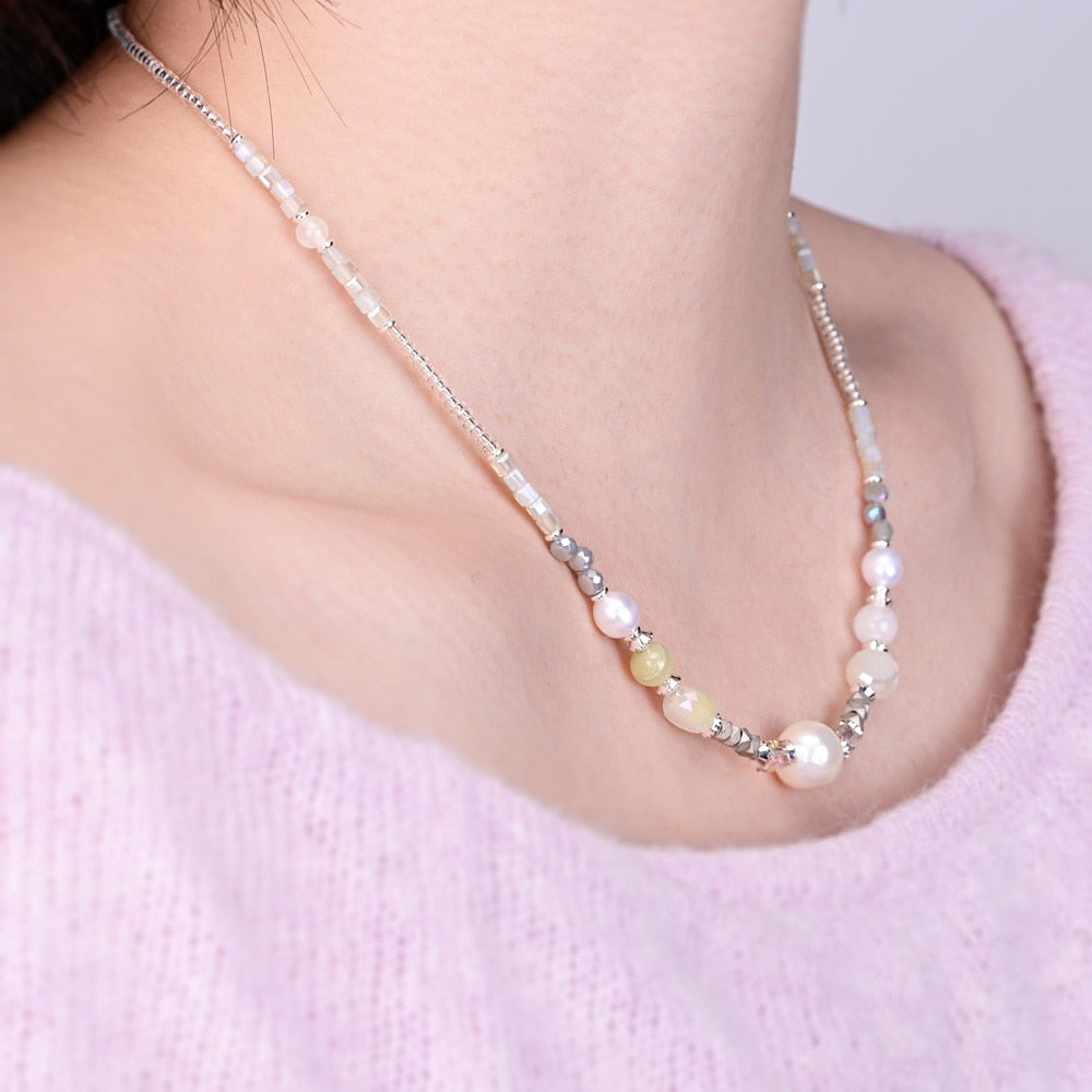 Elegant Boho Pearl Necklace - Necklaces - Pretland | Spiritual Crystals & Jewelry