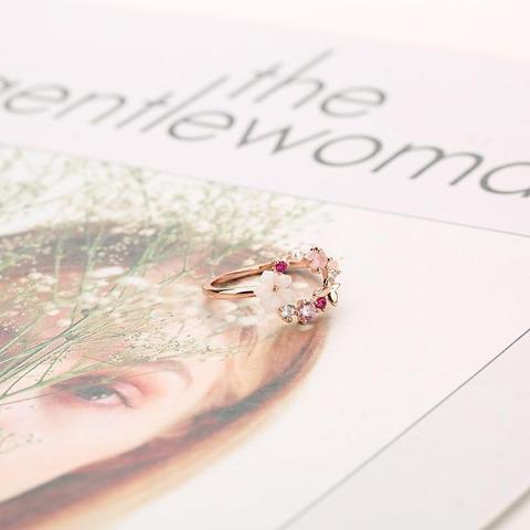 Spring Joy Rose Quartz Ring - Rings - Pretland | Spiritual Crystals & Jewelry