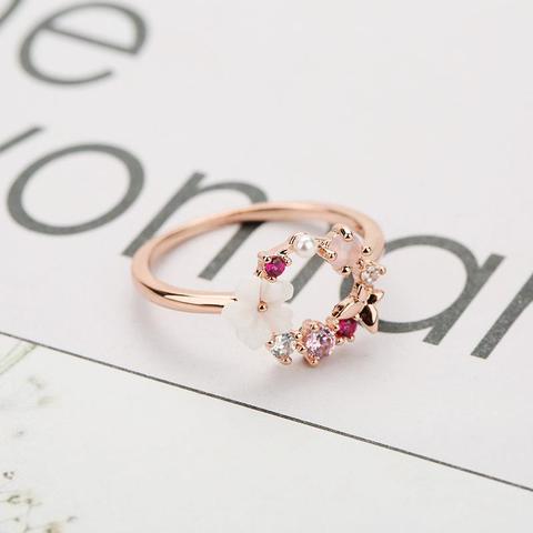 Spring Joy Rose Quartz Ring - Rings - Pretland | Spiritual Crystals & Jewelry
