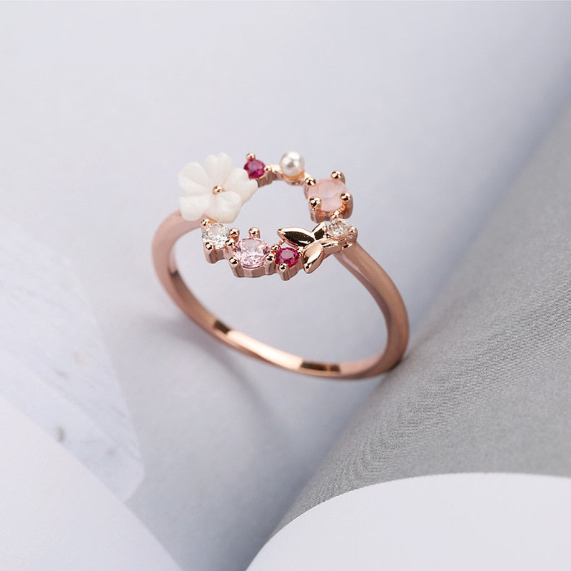 Spring Joy Rose Quartz Ring - Rings - Pretland | Spiritual Crystals & Jewelry