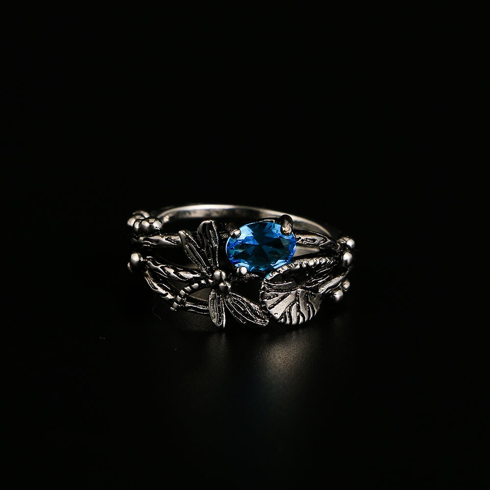 Dragonfly Lotus Ring - Rings - Pretland | Spiritual Crystals & Jewelry