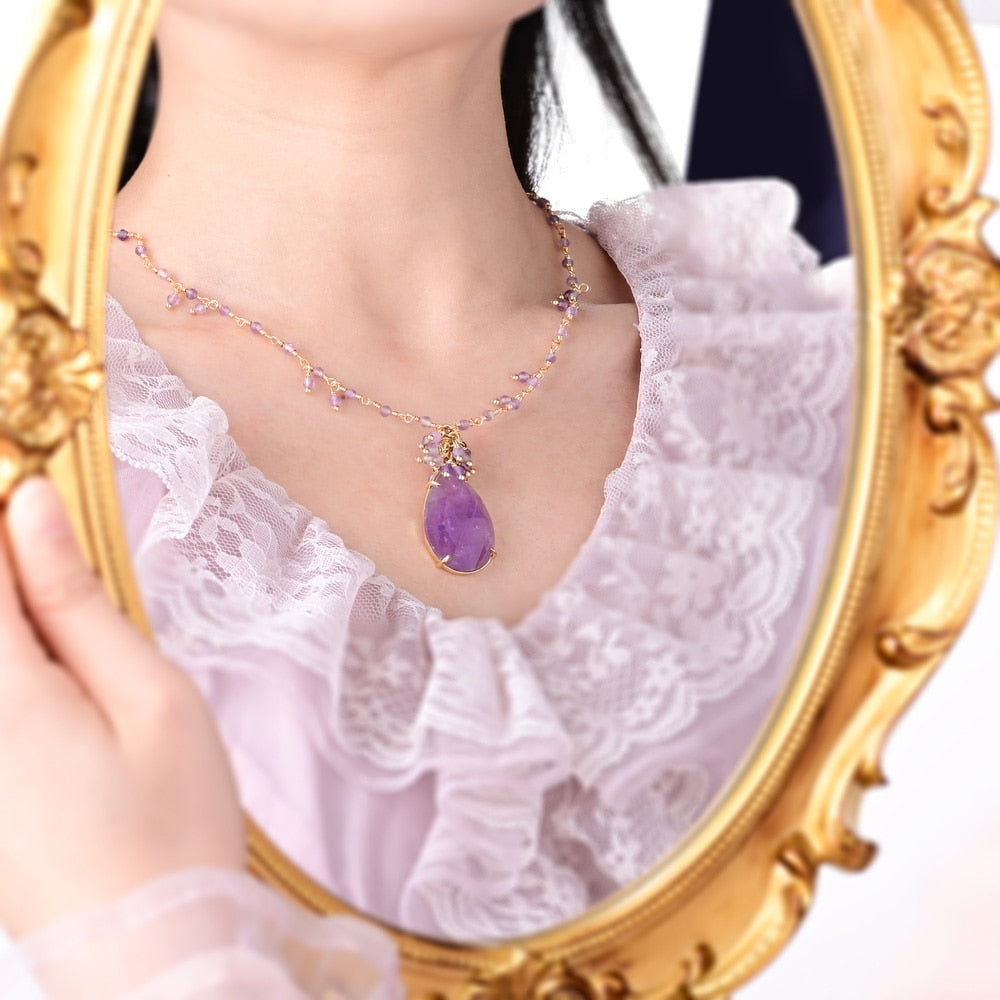 Vintage Style Natural Stone Necklace - Necklaces - Pretland | Spiritual Crystals & Jewelry