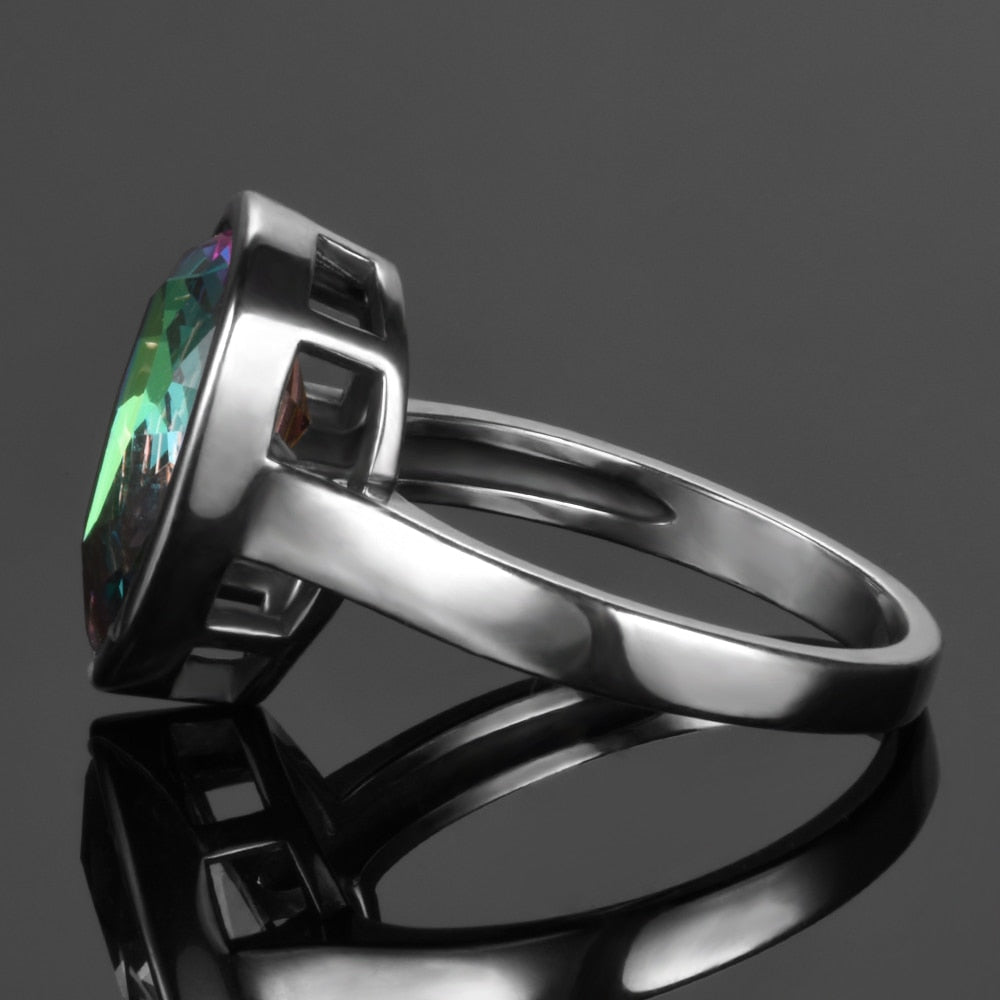 Spiritual Mystic Topaz Sterling Silver Ring - Rings - Pretland | Spiritual Crystals & Jewelry