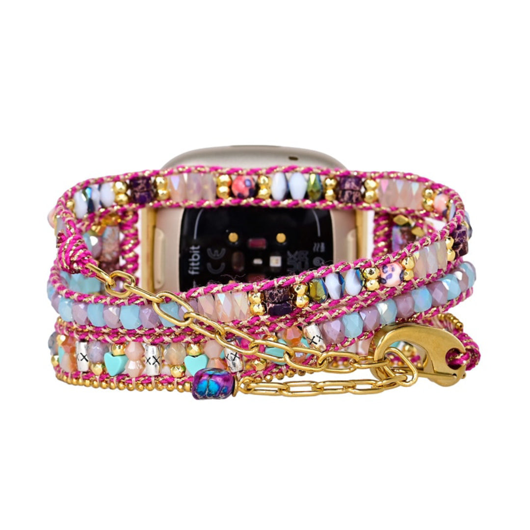 Gorgeous Hematite Stone Fitbit Watch Strap - Fitbit Watch Straps - Pretland | Spiritual Crystals & Jewelry