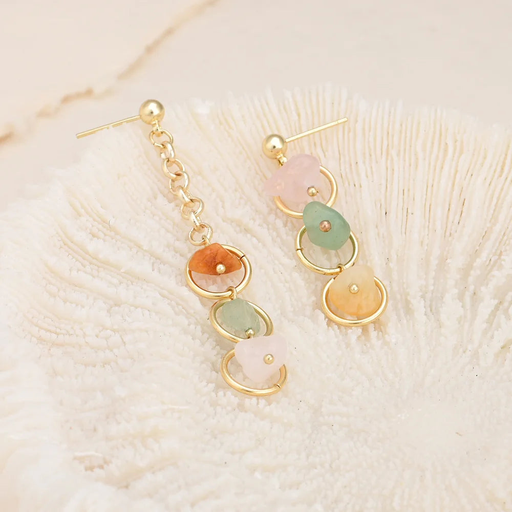 Gorgeous 7 Chakra Natural Stone Earrings