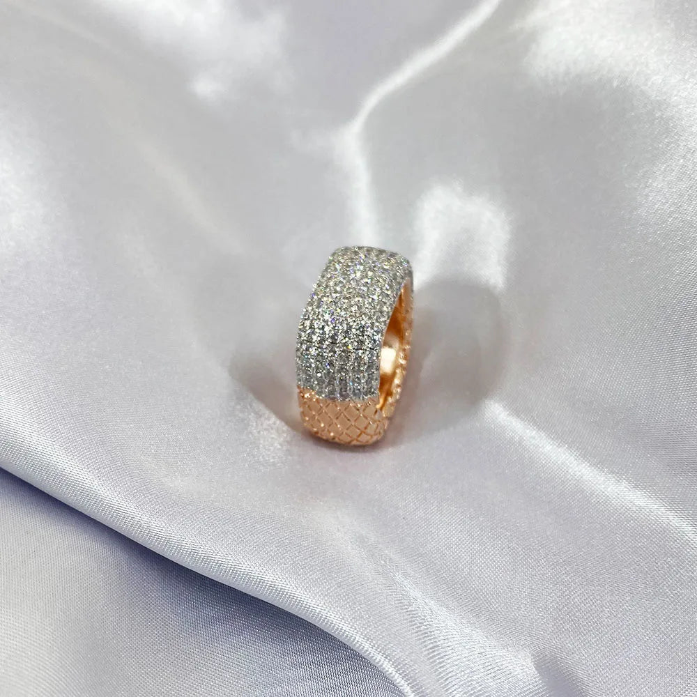 Divine Square Gold Plated Ring
