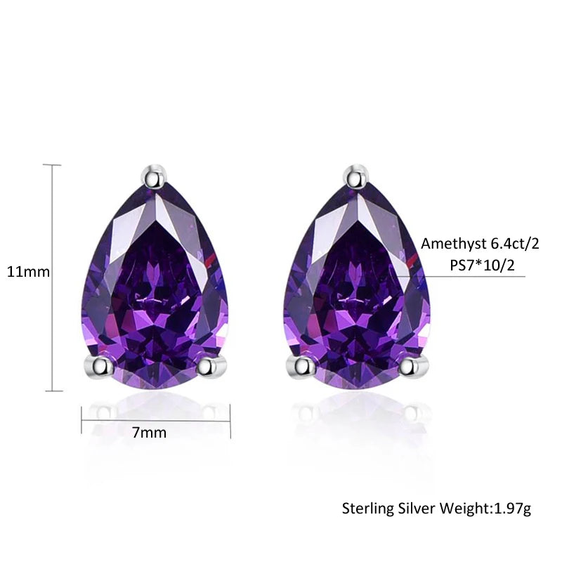 Magnificent Amethyst 925 Sterling Silver Earrings