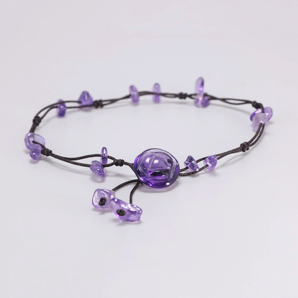 Spiritual Flower Braided Anklets - Anklets - Pretland | Spiritual Crystals & Jewelry