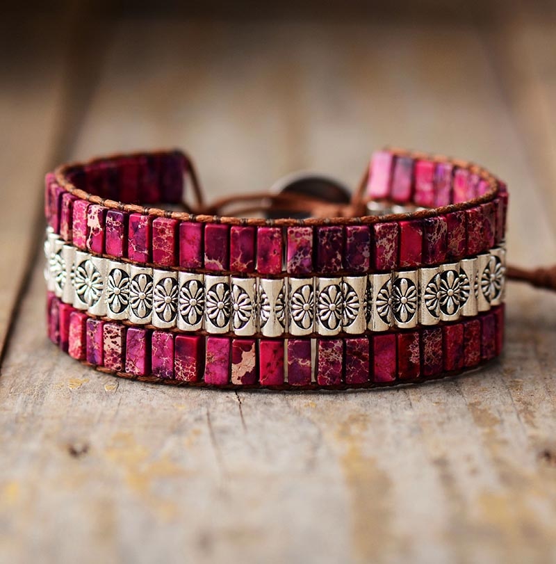 Mystique Jasper Wrap Bracelet - Wrap Bracelets - Pretland | Spiritual Crystals & Jewelry