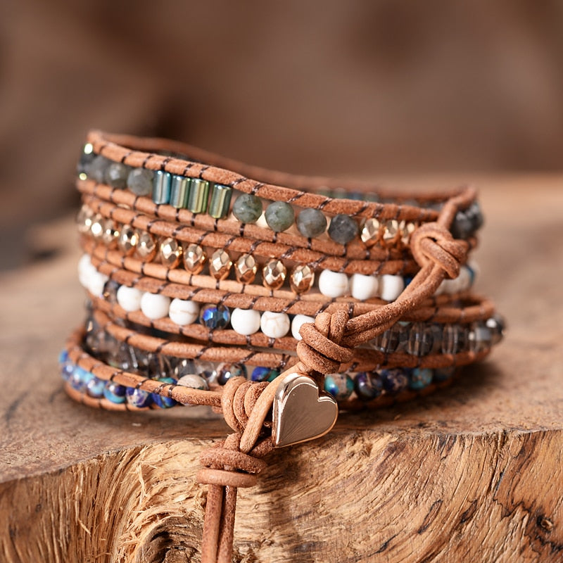 Spiritual Sparkling Night Wrap Bracelet - Wrap Bracelets - Pretland | Spiritual Crystals & Jewelry